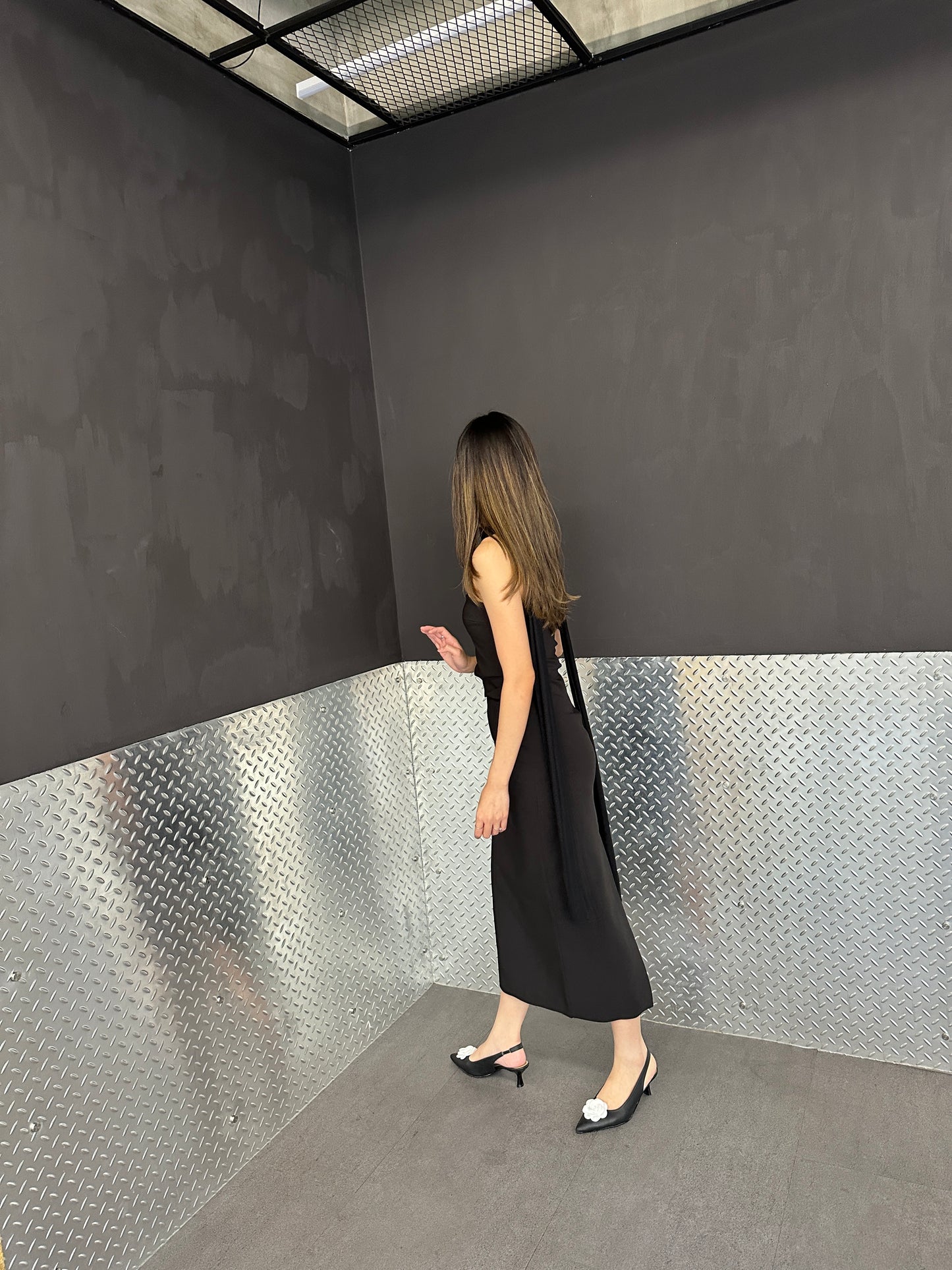 Black White Anais Heel