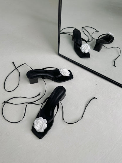 Black Kira Block Heel
