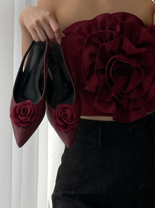 Cherry Red Anais Heel
